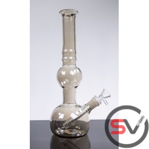 ROUND REFLECTION GLASS WATER PIPE 11inch